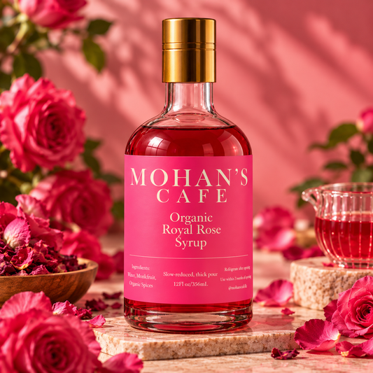 Mohan's Cafe Organic Royal Rose Syrup