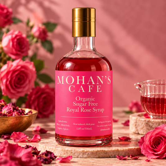 Mohan's Cafe Organic Sugar Free Royal Rose Syrup